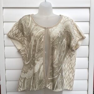 Chico's Size 3 Cream Knit Sweater